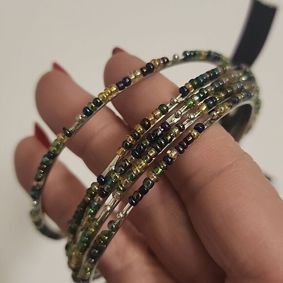 Beaded Bangle Bracelets - Picture 2 of 3